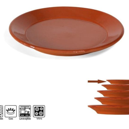 Plato Llano de Barro Gerimport - 16cm
