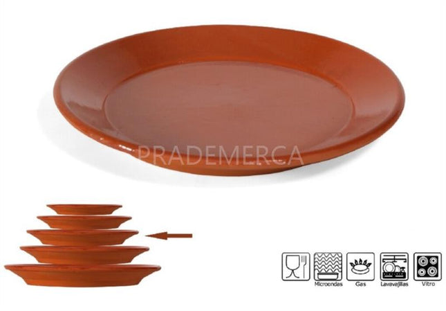 Plato LLano de Barro Gerimport - 25cm