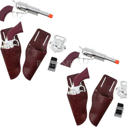 Set 2 Revolver Con Funda Vaquero Partilandia