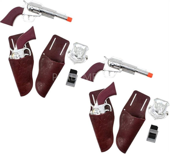 Set 2 Revolver Con Funda Vaquero Partilandia