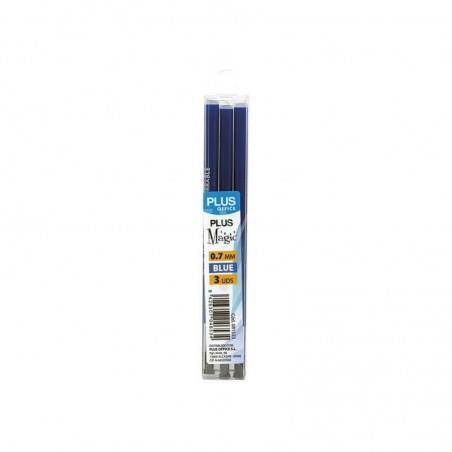 Recambio Boligrafo Borrable Plus Office 3UND Azul 0.7MM