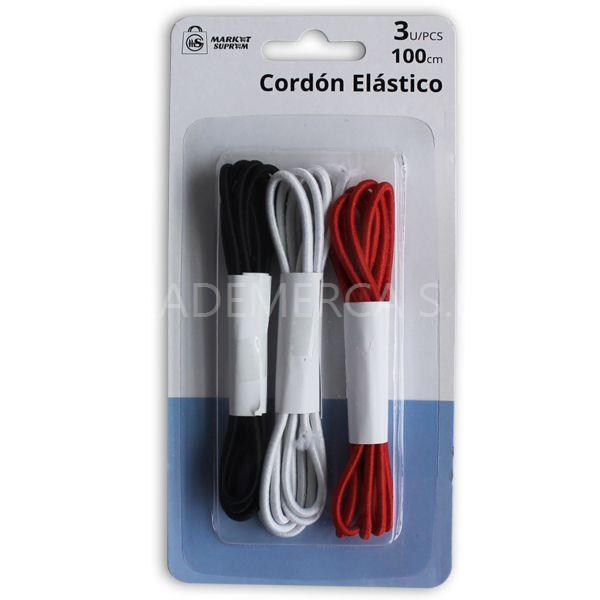 Pack de Cordones Elásticos Multicolor - 3 Unidades de 100 cm Cada Uno