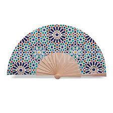 Abanico de Madera Decorado - Agybex