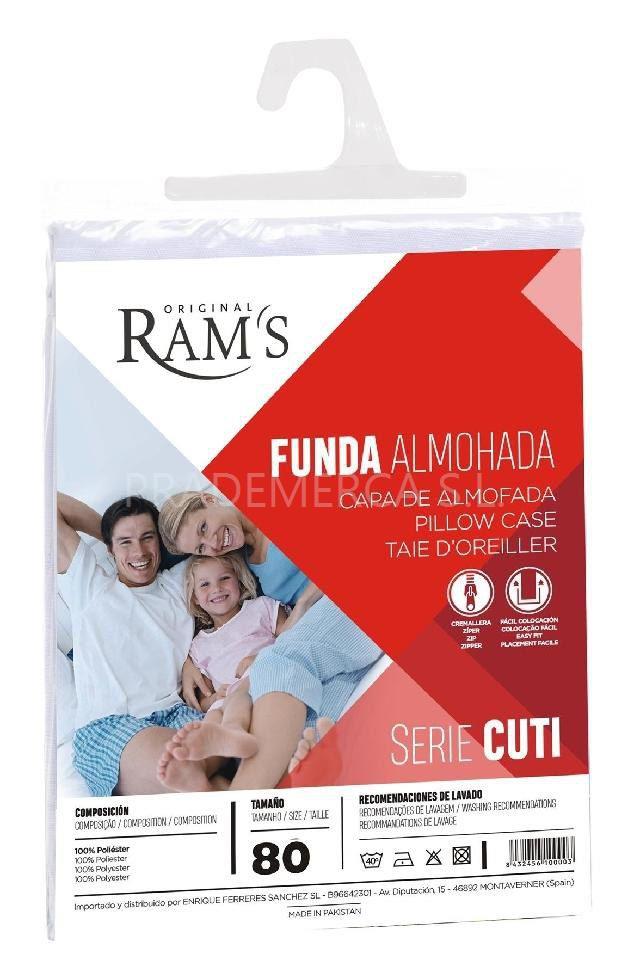 Funda de Almohada con Cremallera Ram's - 80cm