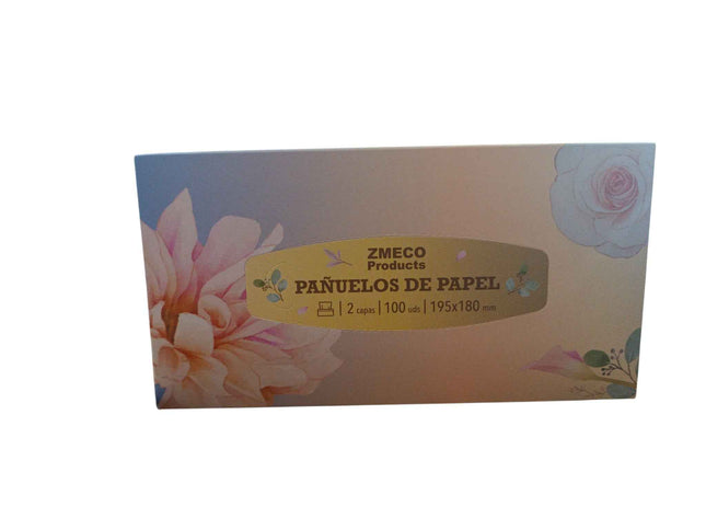 Pañuelos de Papel Desechables Zmeco Products – Caja de 100 Unidades