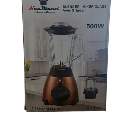 Batidora de Vaso y Molinillo NeuMann Private Collection 500W | Jarra de Cristal 1.5L