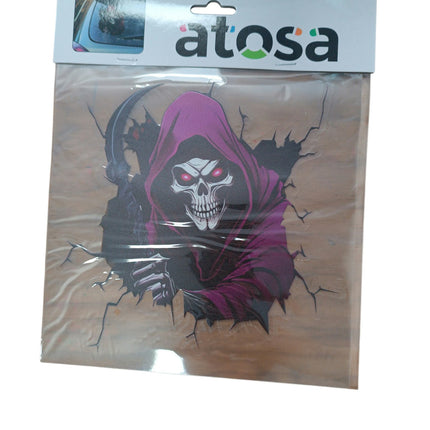 Pegatina 3D Grieta Calavera Terrorífica – Adhesivo Decorativo para Halloween y Coches