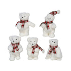 Urso de Natal Branco com Lenço 1UND