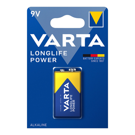 Pila Alcalina Longlife Varta - 6LR61 9V (26,5x17,5x48,5mm) - 1ud