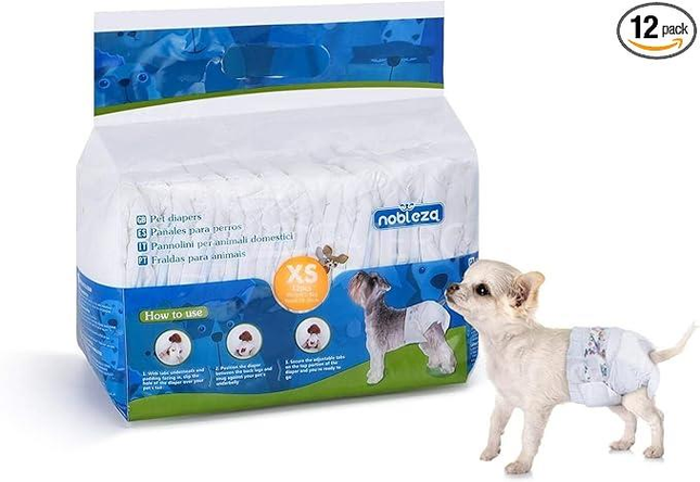 Pañales Para Mascotas Talla XS 12 UNDS Nobleza
