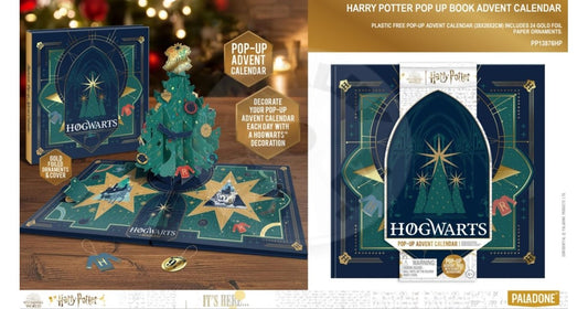 Calendario de Adviento Harry Potter - Pop-Up Hogwarts con 24 Decoraciones