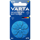 Pilas Varta 675 para Audífonos – Pack 6 Unidades
