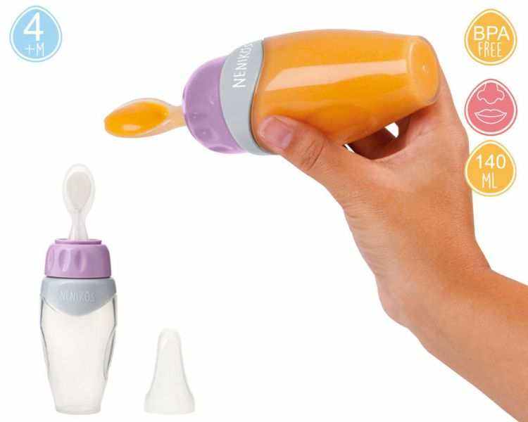 Biberón Dosificador con Cuchara Nenikös – 140 ml, Libre de BPA, Para Bebés a Partir de 4 Meses - Bubaa