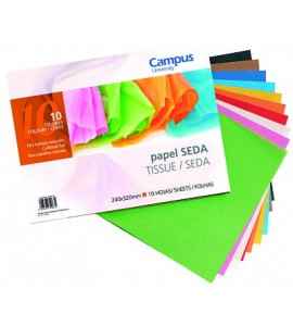 Bloc de Papel Seda 10 Colores Campus - 10 Hojas