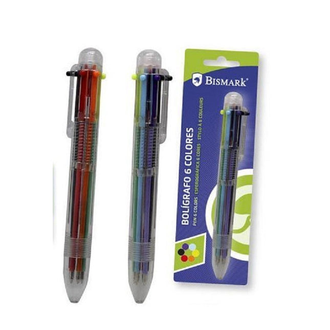 Bolígrafo Bismark 6 Colores – 6 en 1 Transparente