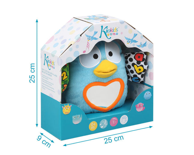 Búho Interactivo con Sonidos y Espejo KioKids – Peluche Educativo para Cuna (+0 Meses)