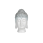 Figura Decorativa Cabeza de Buda en Resina Blanca