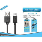 Cable de Datos Beisk Mini Micro USB 100cm (2.1A, Carga Rápida)