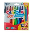 Carioca Joy – Rotuladores Superlavables 12+2 Gratis (14 Colores Surtidos)