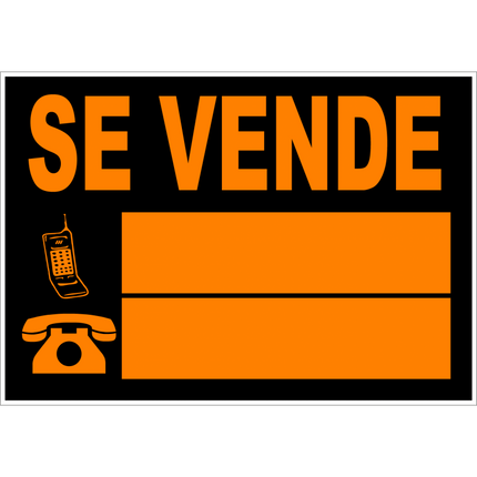 Cartel "Se Vende" H.K - 50x35cm