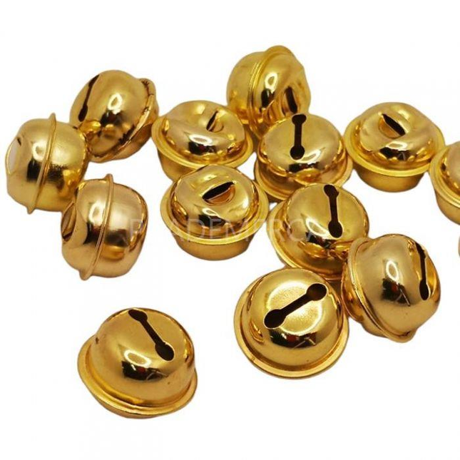 Pack De 5 Cascabeles Color Dorado 2 Cm Para Decoración Y Manualidades - H.K