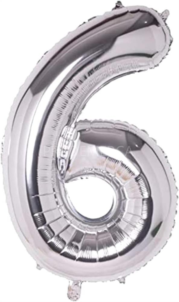 Globo Nº6 Plata 41CM OhYeah