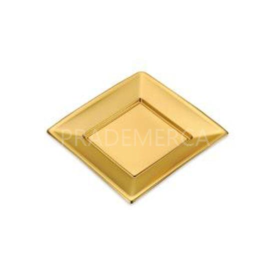 Platos de Plástico Color Oro 4 Unidades – Maxi Products