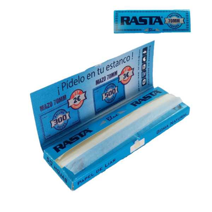 Papel De Liar Blue 70MM 75 Hojas Rasta