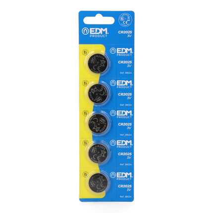 Pila de Litio de Botón EDM CR2025 - 3V (20 x 2,5 mm) - 1ud