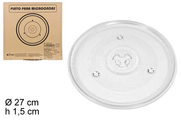 Plato Para Microondas Vidrio 27 CM