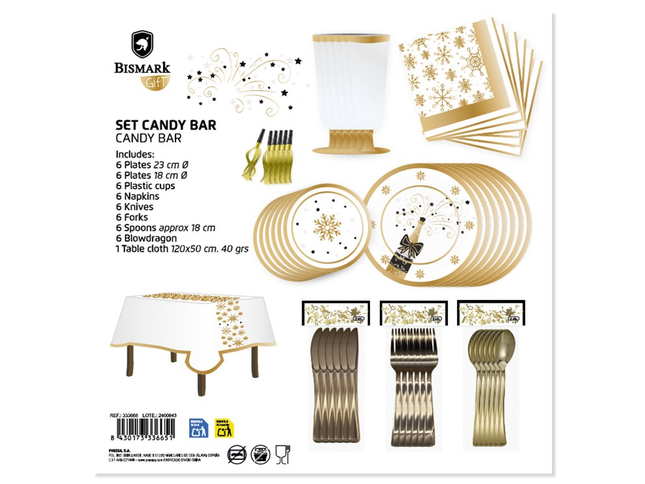 Set Candy Bar para Nochevieja Bismark - Para 6 Personas