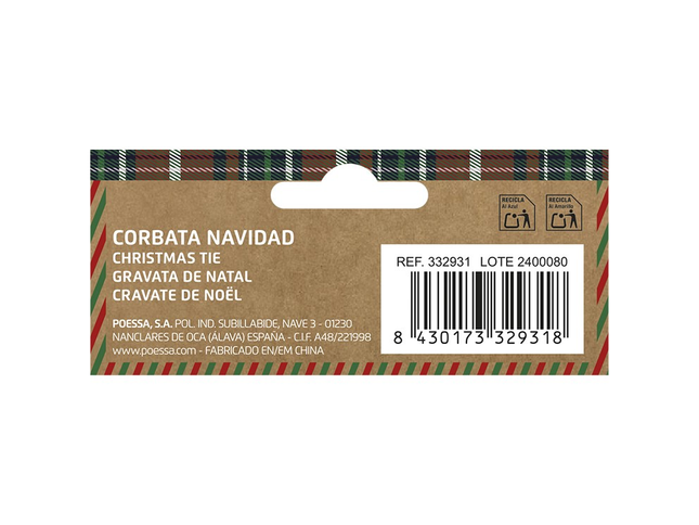 Corbatas de Navidad con Purpurina y Mensajes Divertidos Bismark