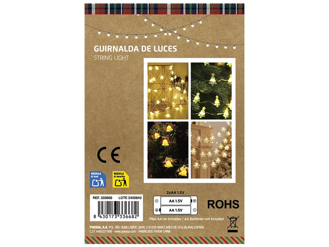 Guirnalda con Luces de Navidad Bismark - 3m