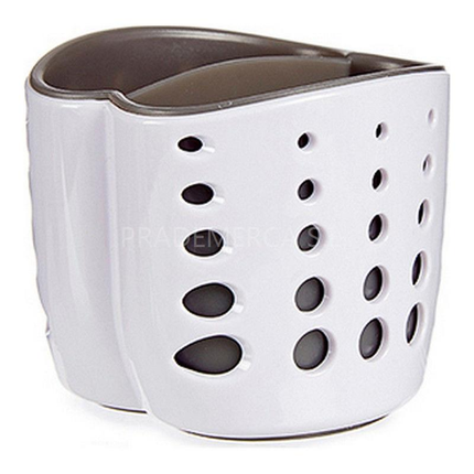 Porta Estropajo de Plástico Blanco con Drenaje – Kinvara