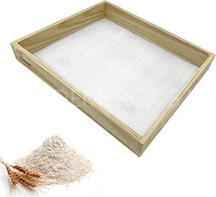 Cedazo De Harina En Madera Natural 31x24CM ArteMa