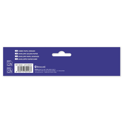 Sobres de Papel Kraft Dorados para Regalo + Adhesivos para Cerrarlo Bismark (20uds, 10 Sobres + 10 Adhesivos)