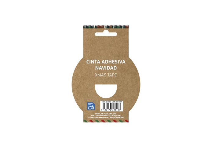 Cinta Adhesiva de Navidad Bismark - 25m x 24mm