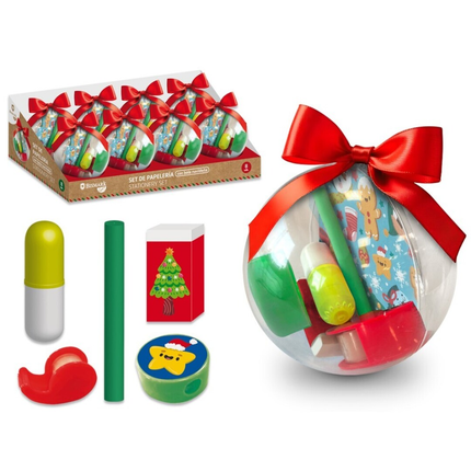 Bola de Navidad con Material Escolar Bismark - 5uds