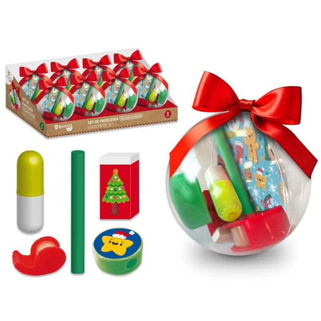 Bola de Navidad con Material Escolar Bismark - 5uds