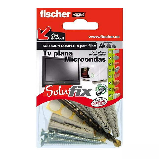 Kit de Fijación para TV Plana/Microondas Fischer - 19uds