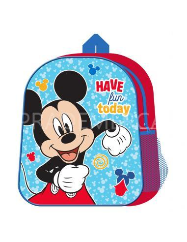 Mochila Mickey Mouse Bimar 25CM Con Bolsillo