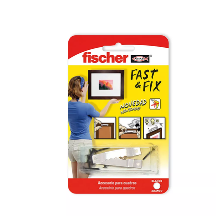 Colgadores para Cuadros Fischer Fast&Fix Rectos (10 uds)