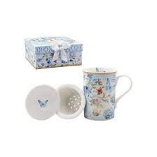 Caja Decorativa + Taza Con Filtro Para Infusiones Atosa