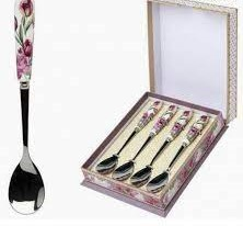 Juego De Cucharas Metal Y Ceramica 4 UD Atosa