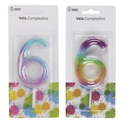 Cela de Cumpleaños Nº6 Arcoiris - Market Suprem