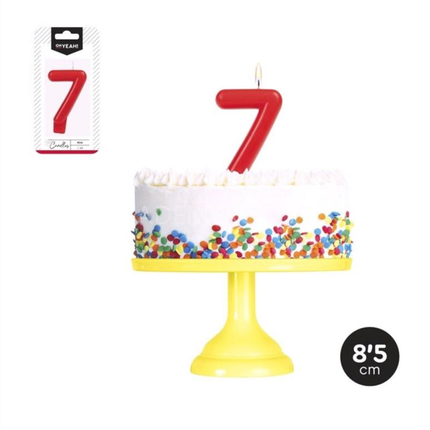 Vela Cumpleaños Nº7 Roja Oh Yeah