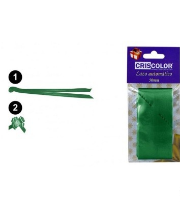 Lazo Automático Decorativo 50MM Verde Pistacho - Criscolor