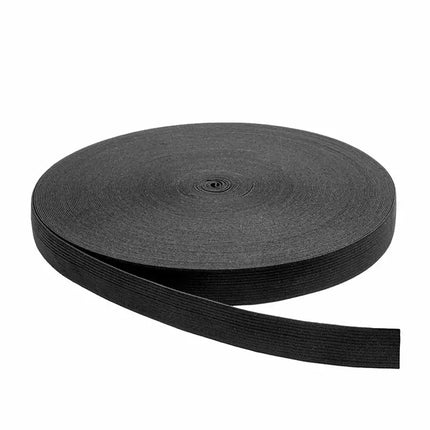 Cinta Elástica Negra de Alta Resistencia (2.5 mm x 1 m)