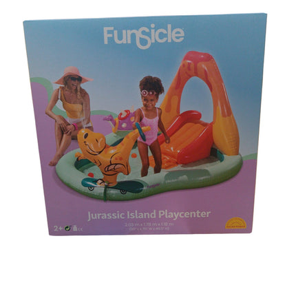 Parque de Agua Hinchable Infantil "Jurassic Island Playcenter" - 2x1.78x1.18m
