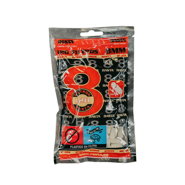 Filtros de Algodón Rasta 8mm - 120uds